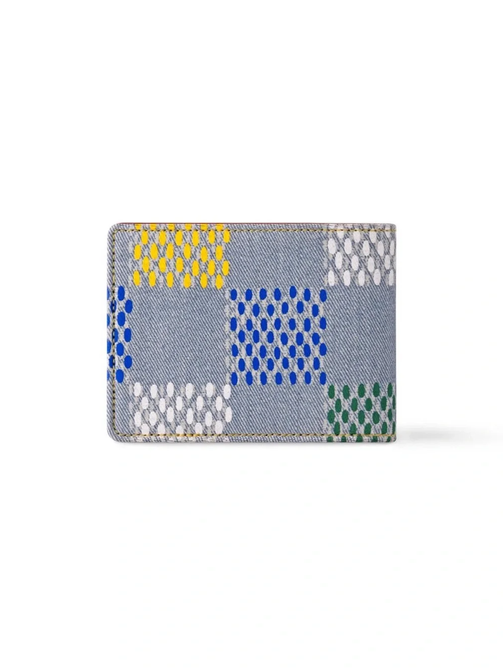 NEW Louis Vuitton Blue Denim Multicolor Pattern Wallet